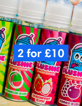 Browse our collection of 2 for £10 e-liquids