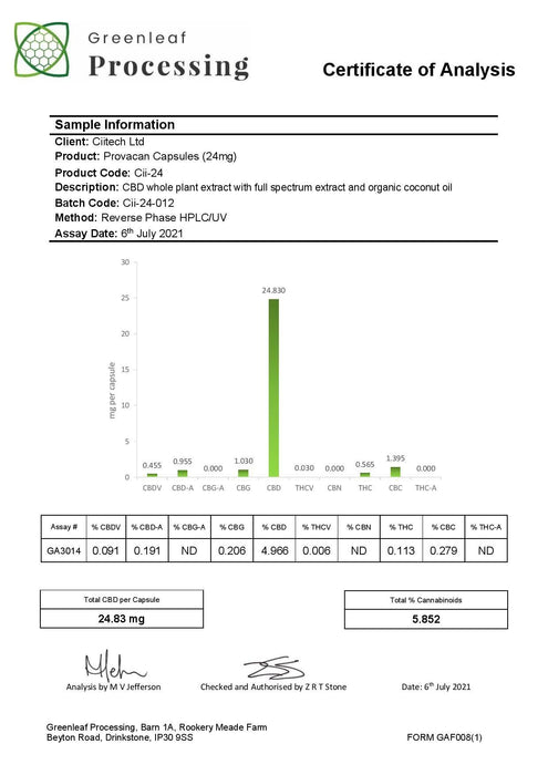 Provacan 720mg CBD Oral Capsules - 30 Caps - Premier Vapes