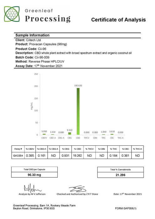 Provacan 2880mg CBD Oral Capsules - 30 Caps - Premier Vapes