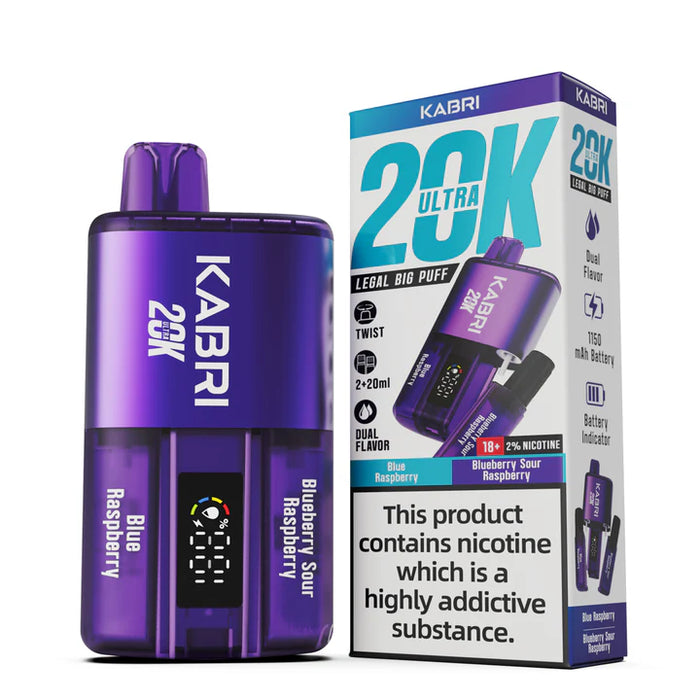 Kabri 20K Ultra Vape Pod Kit-Blue Rasperry/Blueberry Sour Raspberry