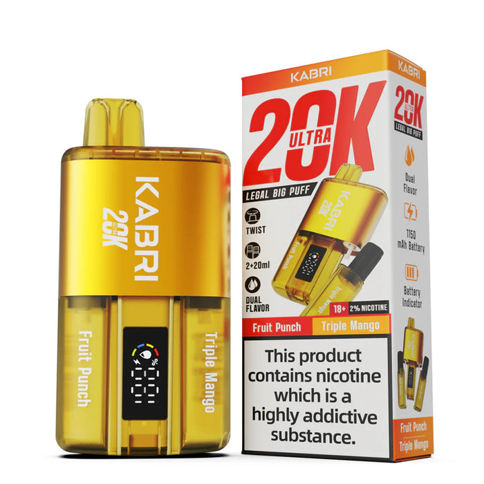 Kabri 20K Ultra Vape Pod Kit-Fruit Punch/Triple Mango