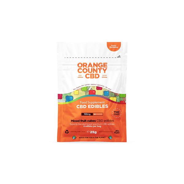 Orange County CBD 100mg Mini CBD Gummy Cubes - 6 Pieces - Premier Vapes