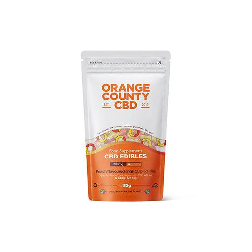 Orange County CBD 200mg CBD Fizzy Gummy Peach Rings - Grab Bag - Premier Vapes