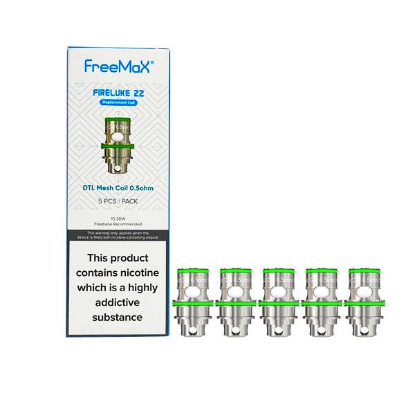 FreeMax Fireluke 22 Replacement Mesh Coils MTL 1.5ohms/DTL 0.5ohms - Premier Vapes