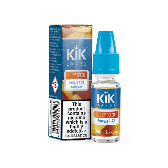 KiK Juicy Peach 10ml E-Liquid - Premier Vapes