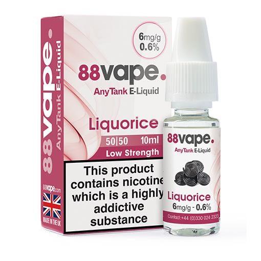88vape Liquorice 10ml E-Liquid - Premier Vapes