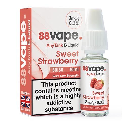 88vape Sweet Strawberry 10ml E-Liquid - Premier Vapes
