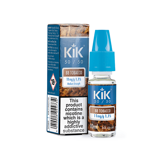 KIK 88 Tobacco 10ml E-Liquid - Premier Vapes