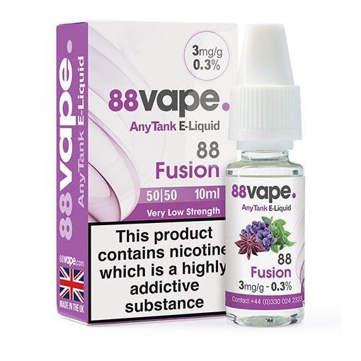 88vape Fusion 10ml E-Liquid - Premier Vapes